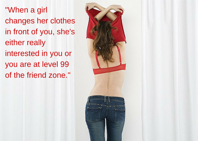 girl changing clothes